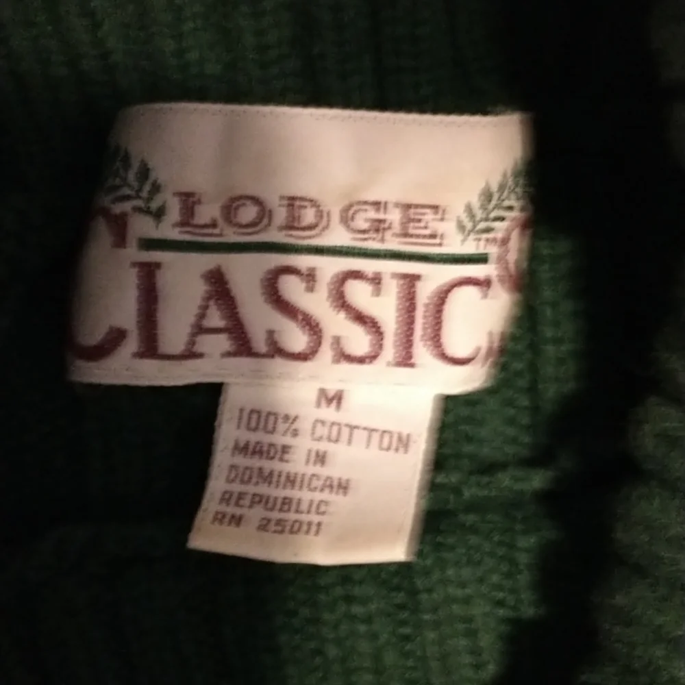 Lodge Classics woman's size M long sleeve turtleneck cotton vtg knitted sweater - Picture 3 of 10